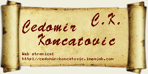 Čedomir Končatović vizit kartica